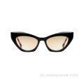 Gafas de sol de ojo de gato polarizado de acetato para mujeres UV400